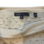 Vince  Ivory Pointelle Wool Cashmere Boatneck Drop Sleeve Sweater, Sz S Photo 13