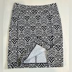 Margaret M Geometrical Black White Pencil Stretch Skirt Size Med EUC Photo 3