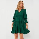 Pomander Place Kenzo Hunter Green Crepe Dress Photo 0