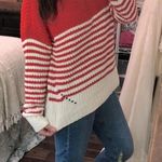 Wonderly  red knit sweater size large Photo 2