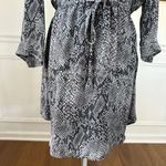 Babaton Aritzia Bennett Snake Print Silk Shirt Dress XS Photo 5