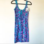 Champion Womens MTV Bodycon Dress MultiColor Small Geometric Mini 90’s vibe Photo 1