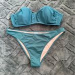 Shade & Shore NWOT Emerald Green Strapless Underwire Bikini Photo 0