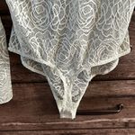 Free People NWT  In My Head Sheer Lace Body Suit color Moss Green NWOT size M Photo 4