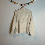 Free People  Fluffy Fox Oversized Chunky Turtle Neck Sweater Photo 5