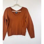 Maeve NWT Anthropologie  Womens Sweater Orange Lupita V Neck Knit Pullover XS Photo 5