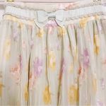 Liz Lisa  Japanese Kawaii Pastel Green Floral Pleated Lace Bow Mini Skirt Photo 3