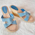 Montego Bay Club Blue Wedge Sandals Size 7.5 Photo 0