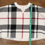 Colsie Plaid Cropped Crewneck Sweatshirt White Size M Photo 3