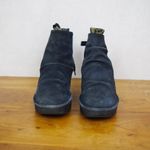 Fly London  Blue Suede Ankle Wedge Booties EU Size 37 Photo 9