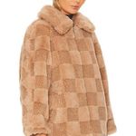 $540 Apparis Lucy Jacket in Butterscotch Checker NWT Tan Size L Photo 2