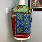 Susan Bristol Vintage  2001 Satin Quilted Equestrian Style Vest Size Medium Photo 4