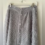 Uterque Feathered Fringe Button Up Maxi Skirt Western Size 28 Rare Designer Silver Size M Photo 1