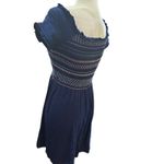 Harper Heritage  Blue Smocked Bodice Dress‎ Short Sleeve Mini Dress Photo 4