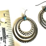 Premier Designs Vintage  Around Town Hoop Earrings with Faux Turquoise Accent Photo 5