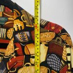 J. McLaughlin  for Sanyo Vintage 100% Silk Purse Print Button Down Blouse size 10 Photo 7