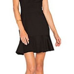 Amanda Uprichard Rocky Ruffle Dress in Black Photo 0