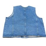 Jones New York Sport Denim Vest 2X Plus Size‎ Zip Front Pockets Sleeveless Blue Size XXL Photo 2