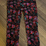 Soft Surroundings high-rise velvet floral print skinny ankle pants 2 Photo 0