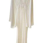 Alexis  Lilla Kaftan Crepe Maxi Dress White Sz S Photo 4