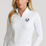 Ralph Lauren White Quarter Zip Ryder Cup 2023 Logo Pullover Jacket size Small Photo 0