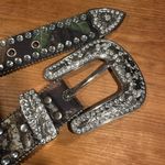 Blazin Roxx Rhinestone Belt Size Medium Camo Bling Mossy Oak Scalloped Sz M Photo 3