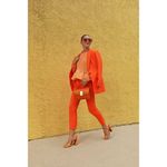 J.Crew NWT Long Parke Blazer in Neon Orange Italian Stretch Wool Jacket 4 Photo 3