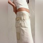 Free People We The Free Waterfalls Baggy Wide Leg Pants 30 Cream Utility Y2K Photo 4