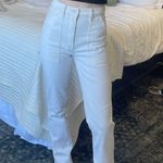Abercrombie Ultra High Rise Straight White Cargo Carpenter Jeans Size 25 Photo 0