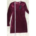 Gianni Bini  Burgundy Velvet Long Sleeve Fitted‎ Dress Holiday Christmas Party XS Photo 8