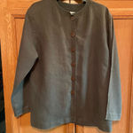 Doncaster women’s Dark green linen button down top size 12 Photo 0