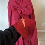 House Of CB  Pandora Berry Strapless Detachable Bow Red Maxi Dress Size L Photo 7