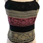 Laurence Kazar Vintage beaded embroidered silk camisole, design evening top Photo 3