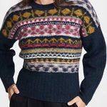 Jason Wu  Merino Wool Fair Isle Sweater Pullover Sz L Photo 1