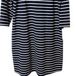 Talbots  Blue White Striped Ribbed‎ Knit Dress Pockets NWT Size XL 51167233 Photo 2