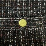 Loft  Factory Tweed Mini Pencil Skirt Black Yellow Lined White Size 4 Photo 3