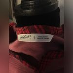 Woolrich  Red Waffle Knit Thermal Top w/ Red Plaid Accents Size SM Photo 5
