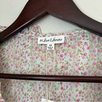 For Love & Lemons Natalie Crop Top Blouse Long Sleeve Floral Ivory Casual Pink Photo 11