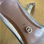 Michael Kors - Amara Metallic Snake Embossed Leather Pumps in Silver Photo 9