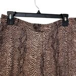Anthropologie NWOT Snake Print Skirted Brown Tan Wide-Leg Pants Size 4 Photo 5
