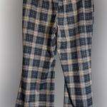 Halara  Women’s Navy and Beige Plaid Dress Pants Photo 0