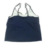 Lands' End  Navy Yellow Mix Square Neck Underwire Tankini Swim Top Plus Size 24W Photo 1