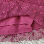 BCX  Mock Neck Fully‎ Lined Lace Tank Top Dark Red Size Medium Photo 4