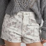 Rag and Bone Ellie Micro Floral Off White Denim Shorts Size 24 Photo 1