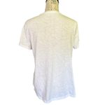 Felina  White Cotton Blend V Neck Shirt Size Large Photo 1