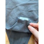 OQQ Gray Ribbed Bodysuit‎ XL Nylon Spandex Adjustable Straps Photo 1