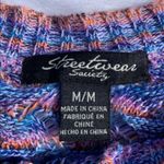 Streetwear Society Size Medium Knit Purple Top Short Sleeve Concert Loungewear Photo 1