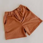 James Street Co Pull On Elastic Waist Trouser Cotton Blend Short Size Small Orange Photo 0