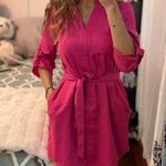 Chetta B Elegant Pink Belted Dress Photo 1