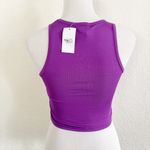 Rue 21  Vibrant Purple Tank with Silver Fringe Photo 2